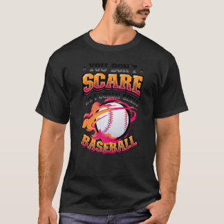Camiseta Você não me assusta Eu treino Meninas Baseball Coa