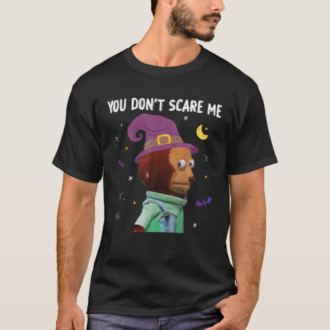 Camiseta Você não me assusta, macaco-papagaio Engraçado (Frente)