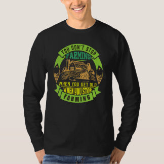 Camiseta Você Não Para Arte Patriótica de Fazendeiro Local 