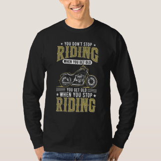 Camiseta Você Não Para de Pedalar Quando Fica Velho Biker L