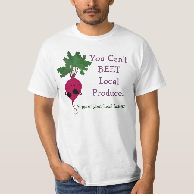 Camiseta Você não pode alimentos do Local da beterraba (Frente)