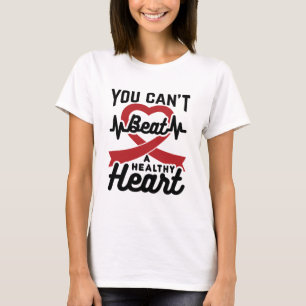 Camiseta Você não pode bater em um coração saudável