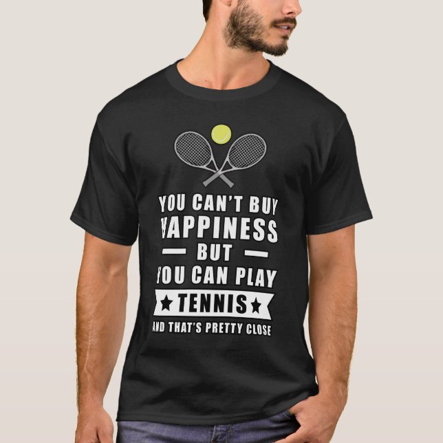 Camiseta Você não pode comprar felicidade, mas pode jogar t (Frente)