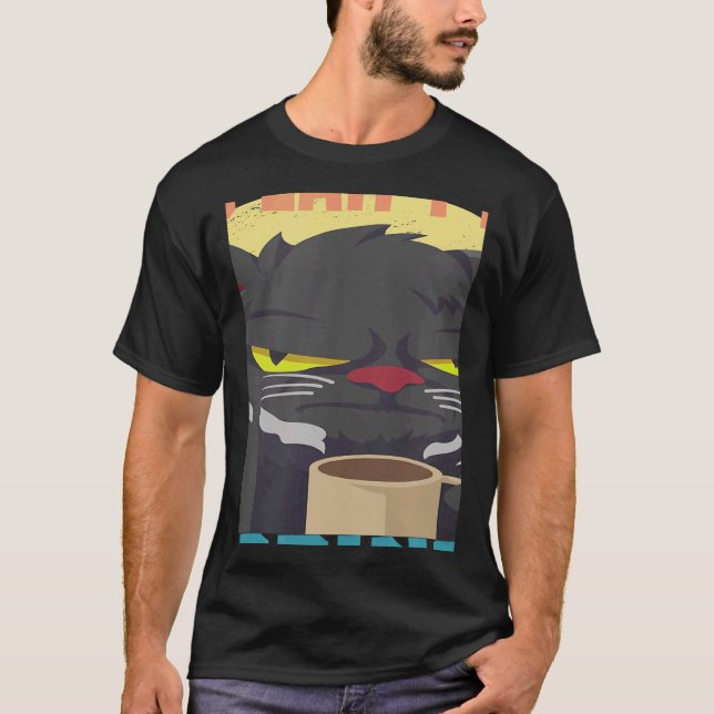 Camiseta você não pode comprar felicidade tomar café café d (Frente)