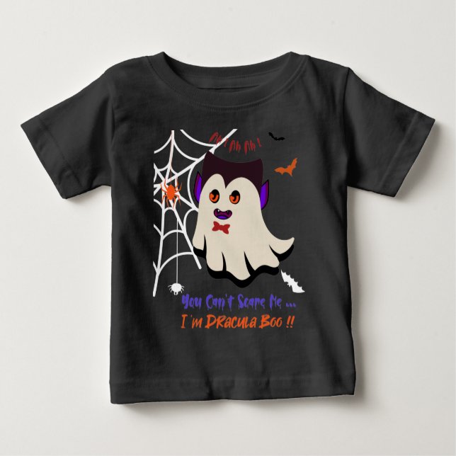 Camiseta Você não pode me assustar Eu sou Dracula Boo Baby  (Frente)