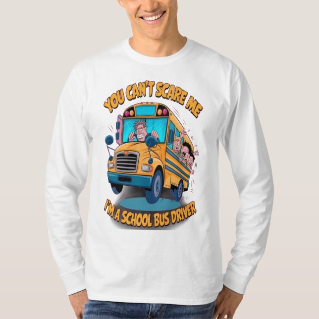 Camiseta Você não pode me assustar Eu sou um motorista de ô (Frente)
