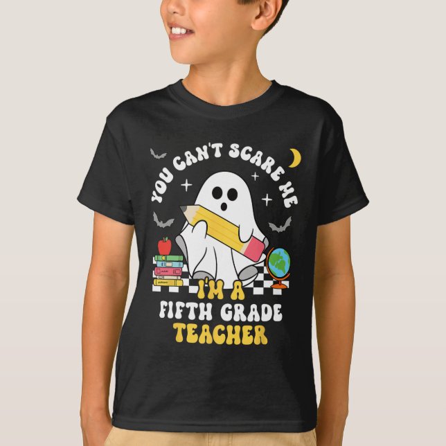 Camiseta Você não pode me assustar, eu sou um professor do  (Frente)