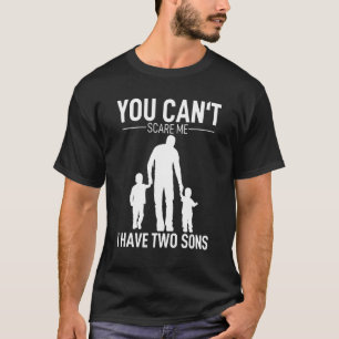 Camiseta Você não pode me assustar Eu tenho 2 filhos Mãe av