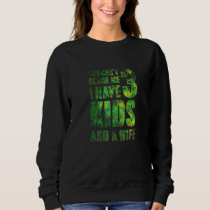 Camiseta Você Não Pode Me Assustar Eu Tenho 3 Filhos E Uma 