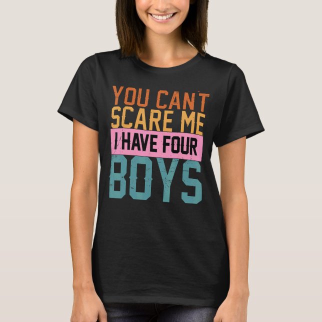 Camiseta Você não pode me assustar Eu tenho duas filhas com (Frente)