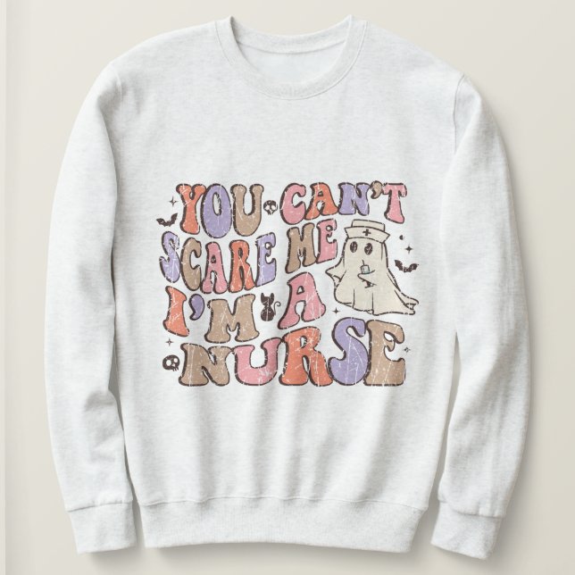 Camiseta Você não pode me assustar, sou enfermeira Boho Hal (Frente do Design)