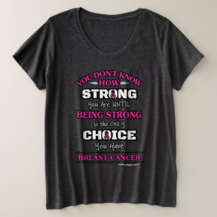 Camiseta Você não sabe o quão forte... Cancer de mama