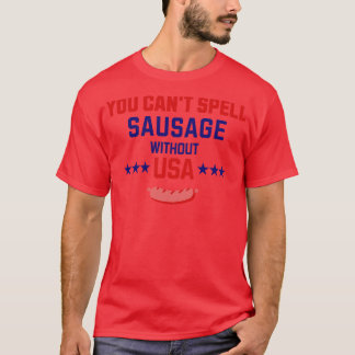 Camiseta Você não sabe soletrar salsicha sem os EUA