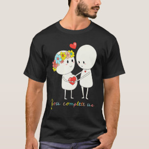 Camiseta Você nos completa uma família feliz de amor pela g