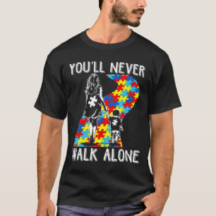 Camiseta Você nunca caminhará sozinho no mês da consciê