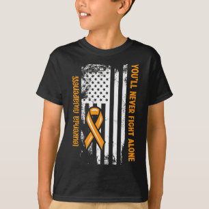 Camiseta Você Nunca Lutará Sozinho Câncer de Sangue Leucemi