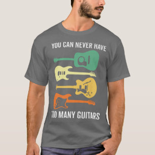 Camiseta Você Nunca Pode Ter Muitas Guitarras Amarelo Verde