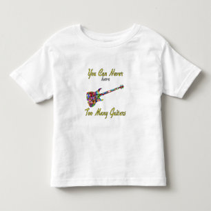 Camiseta Você Nunca Pode Ter Muitas Guitarras - Coloridas