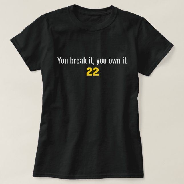 Camiseta Você o quebrou - Clark 22 iowa Front & Ba (Frente do Design)
