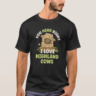 Camiseta Você ouviu bem, eu amo vacas Highland Casa de Camp