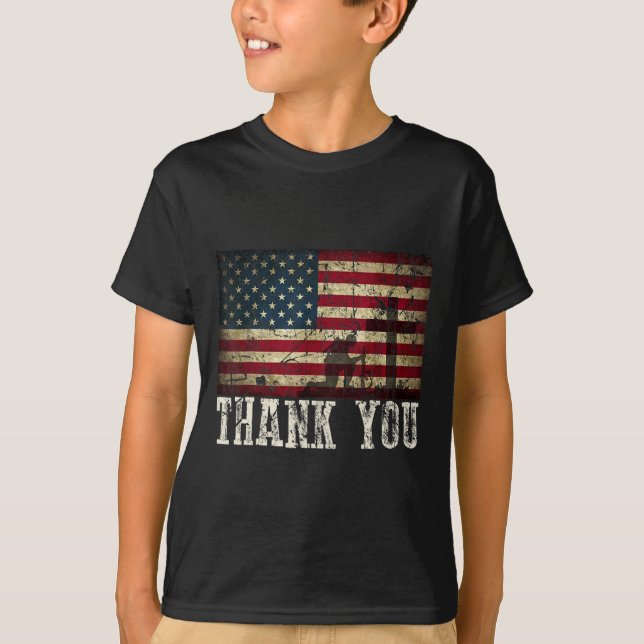 Camiseta Você Para Seus Serviços Patriótico - Dia Dos Veter (Frente)