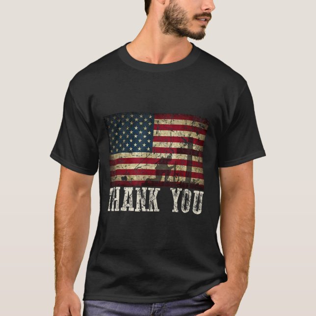 Camiseta Você Para Seus Serviços Patriótico - Dia Dos Veter (Frente)
