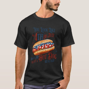 Camiseta Você parece o 4º de julho Cachorro Quente Engraçad