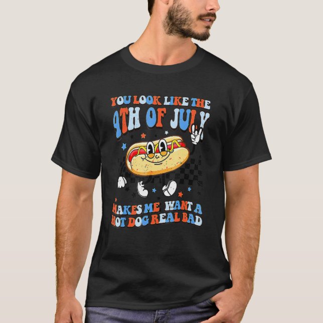 Camiseta Você Parece Que 4 De Julho Me Dá Vontade De Comer  (Frente)