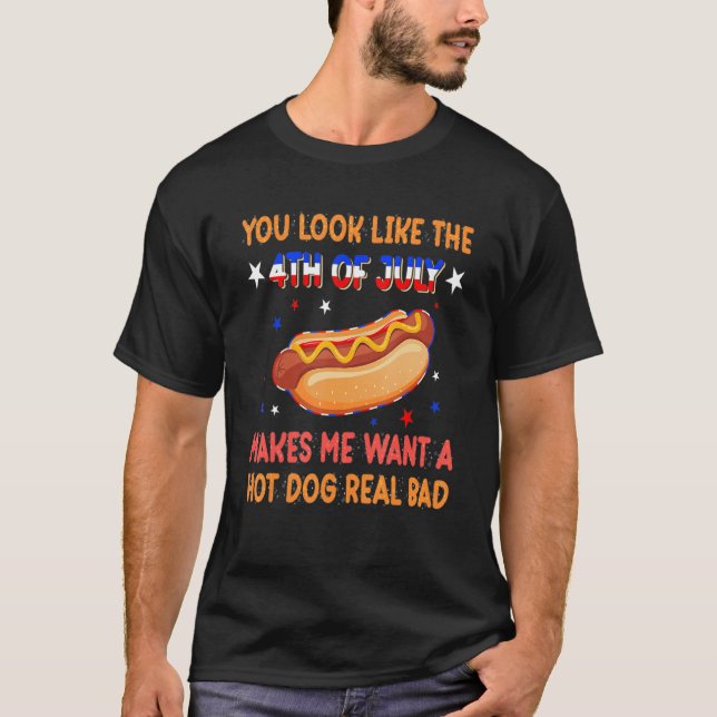 Camiseta Você Parece Que 4 De Julho Me Dá Vontade De Comer  (Frente)