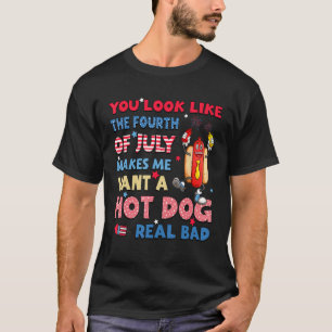 Camiseta Você Parece um Cachorro Quente do Dia 4 de Julho P