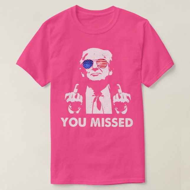 Camiseta Você perdeu o tiro Trump (Frente do Design)