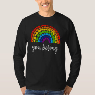Camiseta Você Pertence Ao Lgbtq Rainbow Orgulho gay