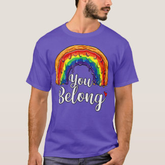 Camiseta Você Pertence ao Orgulho LGBT Mês Gay Bi Trans 