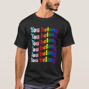 Camiseta Você Pertence Ao Suporte Transgender Lgbtq E Respe