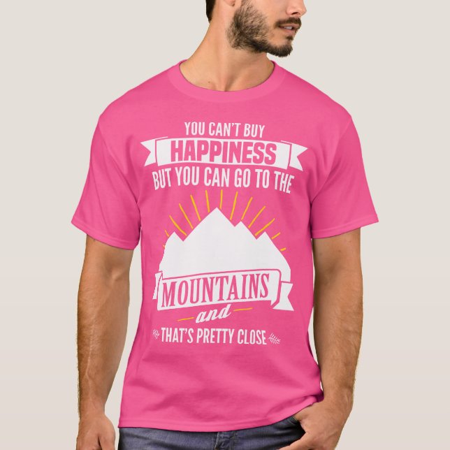 Camiseta Você Pode Ir Para As Montanhas Ao Exterior Caminha (Frente)
