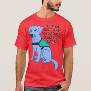 Camiseta Você pode ler os patches do meu cachorro de serviç