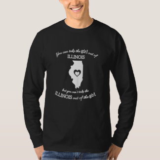 Camiseta Você Pode Levar A Garota Para Fora De Illinois, Ma