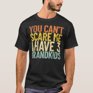 Camiseta Você Pode Me Assustar Eu Tenho 3 Netos Retro Vovô