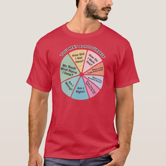 Camiseta Você Pode Perguntar Seu Gráfico de Pizza de Letras (Frente)