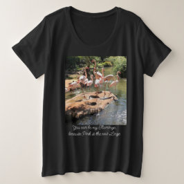 Camiseta Você pode ser meu Flamingo... Preto feminino