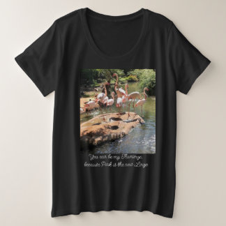 Camiseta Você pode ser meu Flamingo... Preto feminino