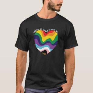 Camiseta Você Pode Ser Você Mesmo Comigo LGBT Transgênero G