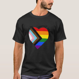 Camiseta Você pode ser você mesmo comigo LGBTQ pavilhão do