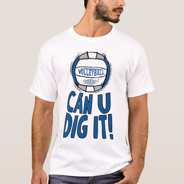 Camiseta Você Pode Ti-Lo De Voleibol Azul (Frente)