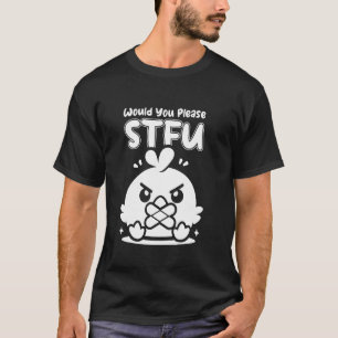 Camiseta Você Por Favor Cala a Boca Galinha Ovos Fazenda 