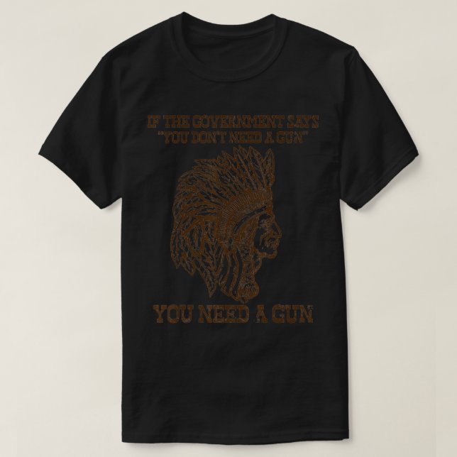 Camiseta Você precisa de uma arma sentada Bull Prosegundo A (Frente do Design)