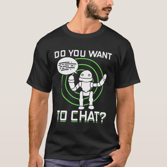 Camiseta Você Quer Chat - Chat Artificial De Inteligência (Frente)