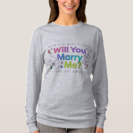 Camiseta Você Quer Se Casar Comigo?" Pedido de Casamento