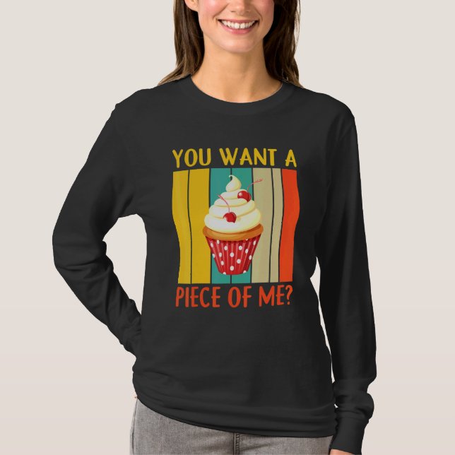Camiseta Você Quer Um Cupcake De Cookies De Chef Da Minha P (Frente)