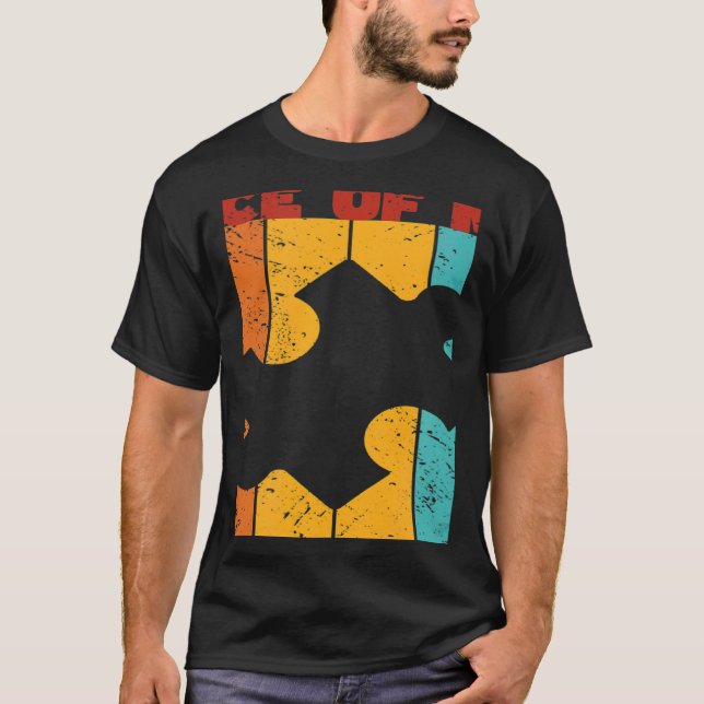 Camiseta Você Quer Um Pedaço Meu Retrô Puzzling (Frente)